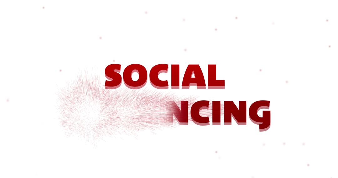 Creative Social Distancing Text Overlay with Dissolving Effect