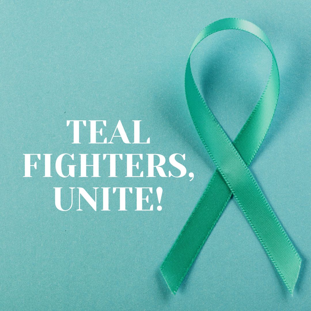 Teal Ribbon for Ovarian Cancer Awareness