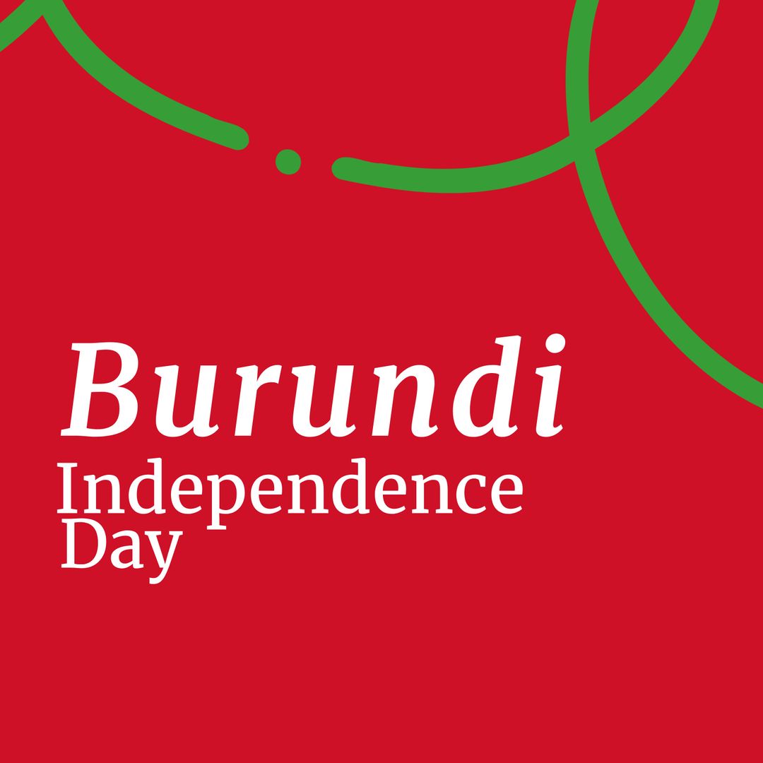 Burundi Independence Day Celebration Design with Red Background