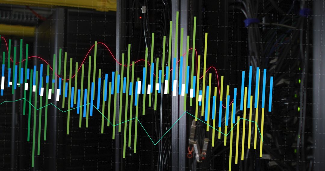 Data Visualization Overlay in Dark Computer Server