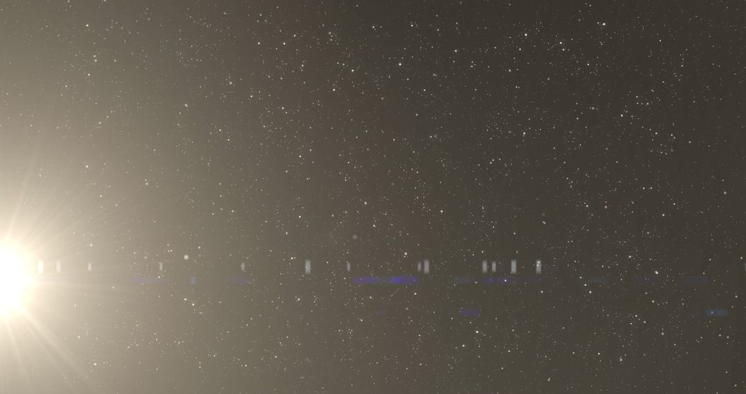 Serene Moonlit Snowfall in Winter Night Sky