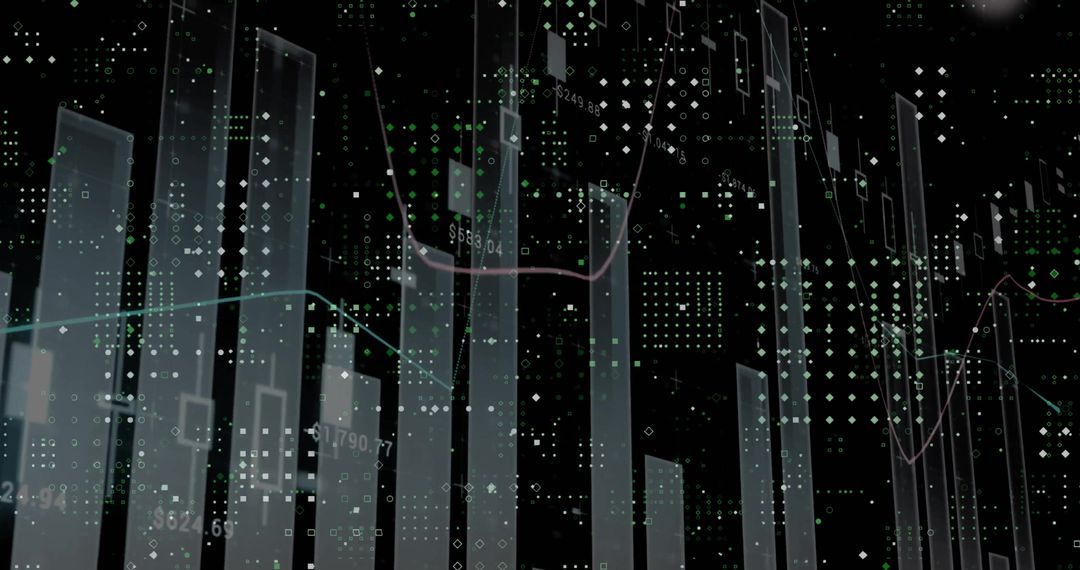 digital data visualization with bar graphs and nodes - Free Images, Stock Photos and Pictures on Pikwizard.com