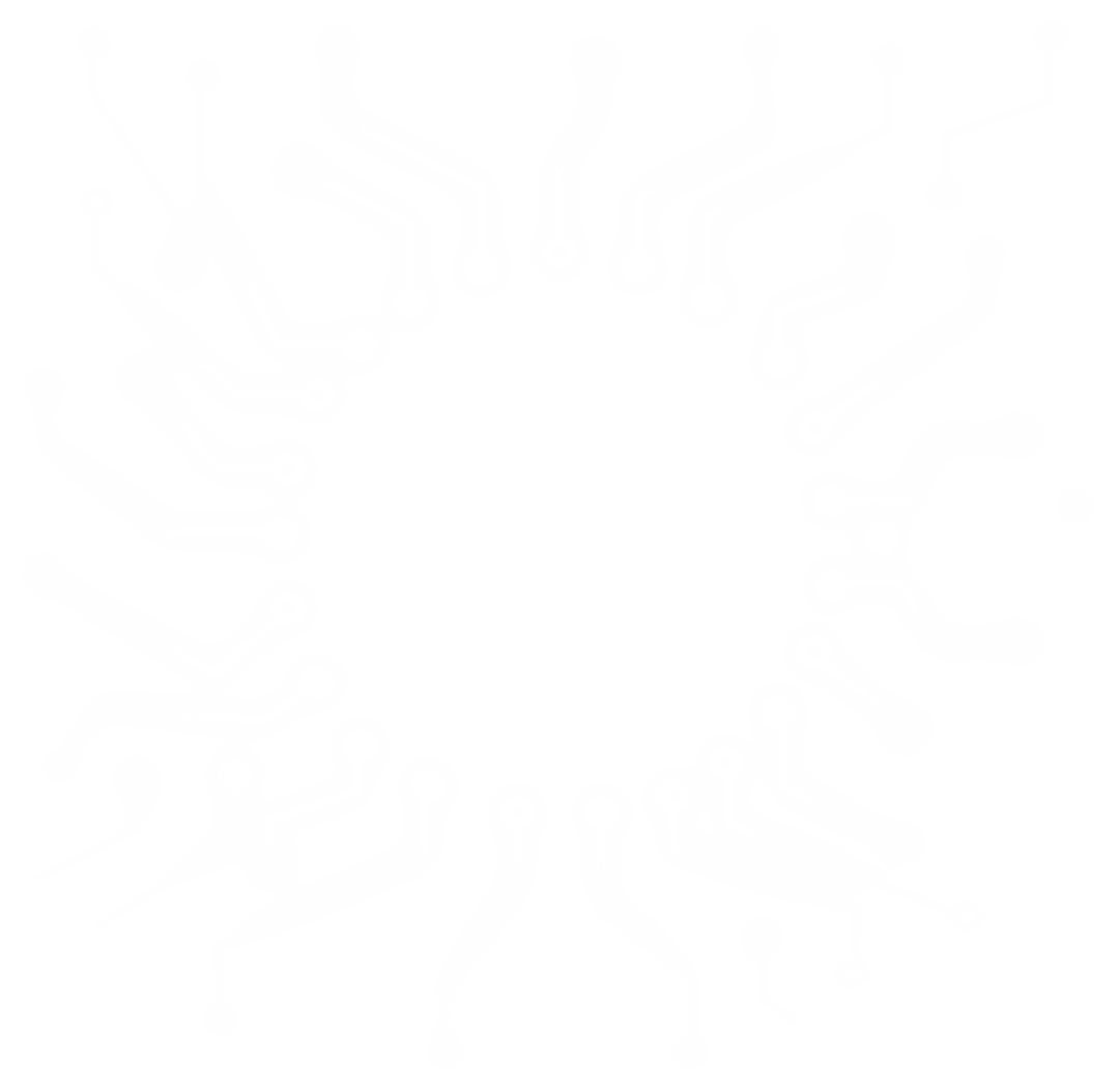 Abstract Circular White Transparent Silhouette Design with Pattern