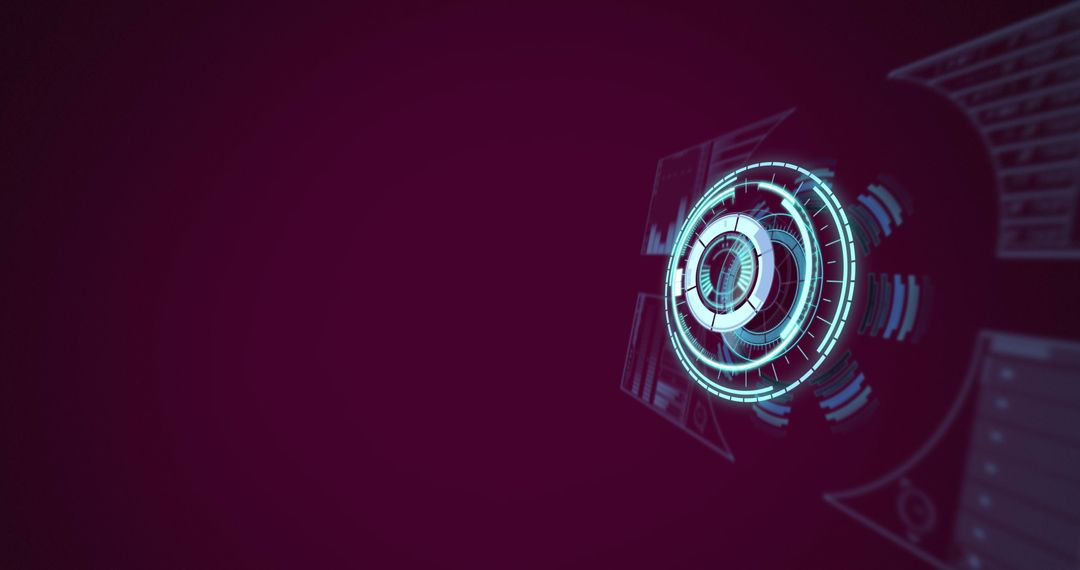 Abstract Futuristic Digital Interface Hologram