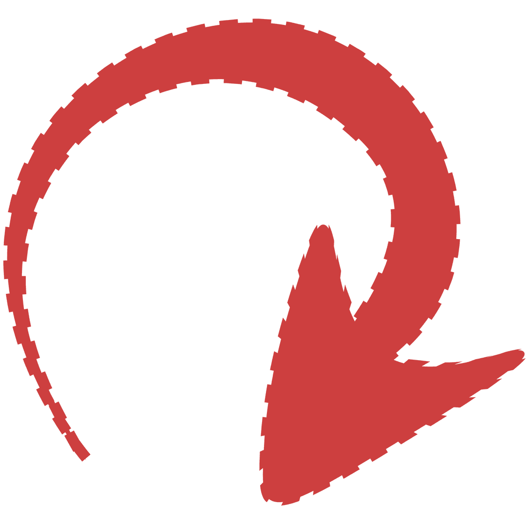 Red Curved Direction Arrow Transparent Background Illustration