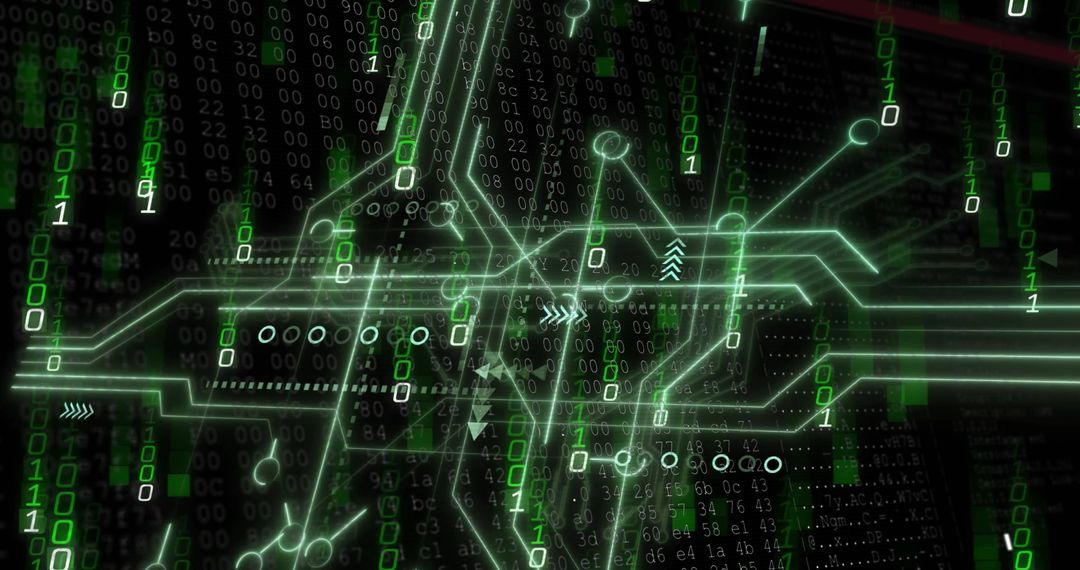 Futuristic Digital Binary Data Design Concept Background