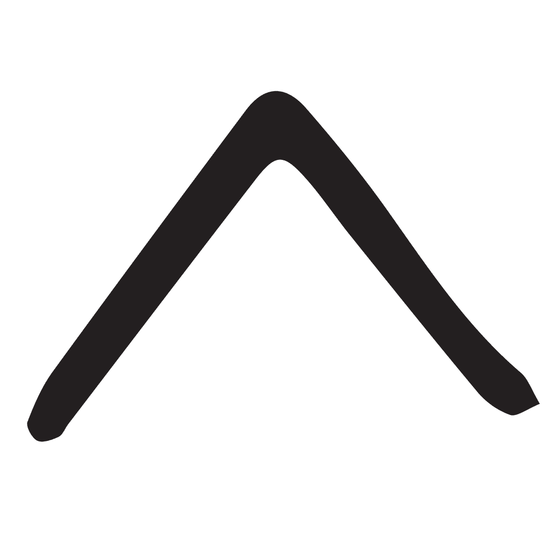 Minimalistic Black Arrow on Transparent Background