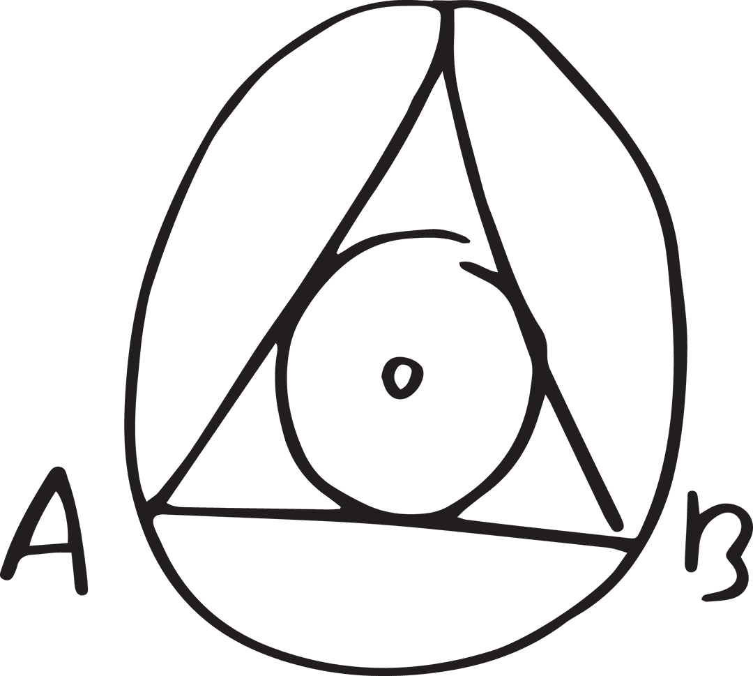 Geometric Formula Illustration on Transparent Background