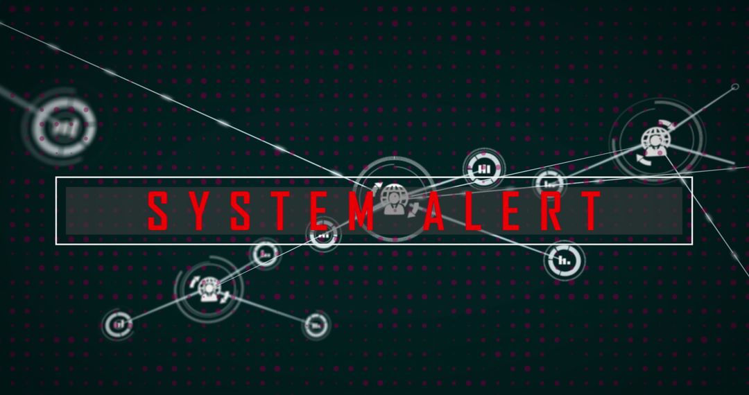 Cyber Security Warning Interface with System Alert