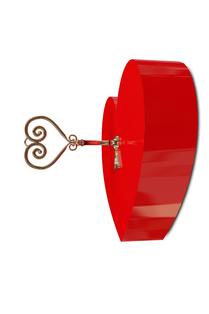 Transparent Heart with Key Symbolizing Love on Transparent Background