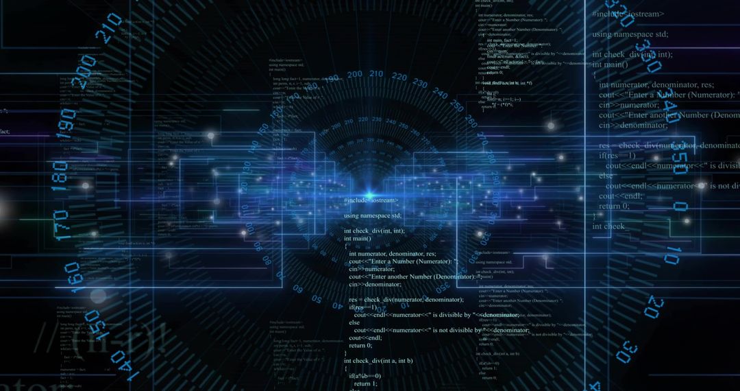 Glowing Circuitry and Futuristic Virtual Interface