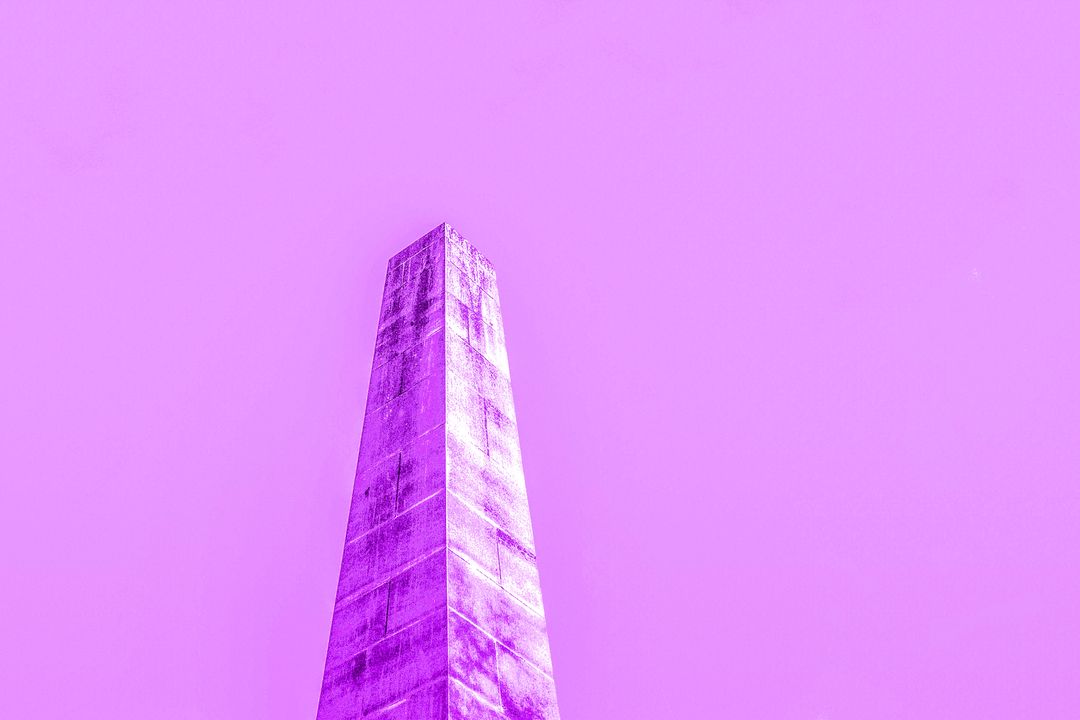 Abstract Monument against Purple Sky - Free Images, Stock Photos and Pictures on Pikwizard.com