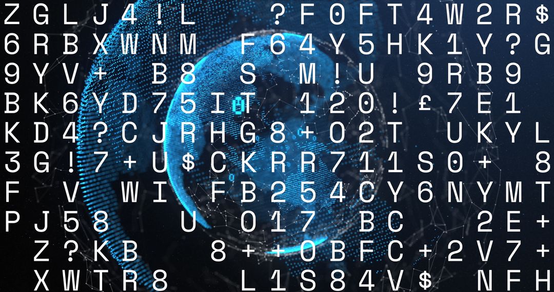 Digital Codes and Earth Globe Represent Technology Concepts