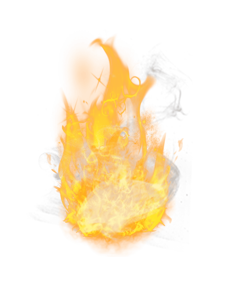 Transparent Intense Flame with Smoke Effect