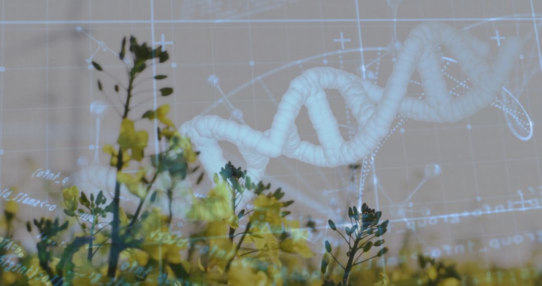 Futuristic Biotechnology Concept with Glowing DNA Helix