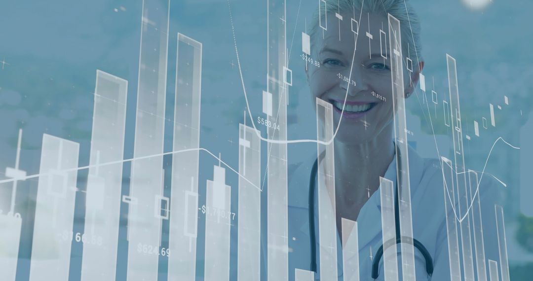 Healthcare Professional Analyzing Medical Data with Digital Charts