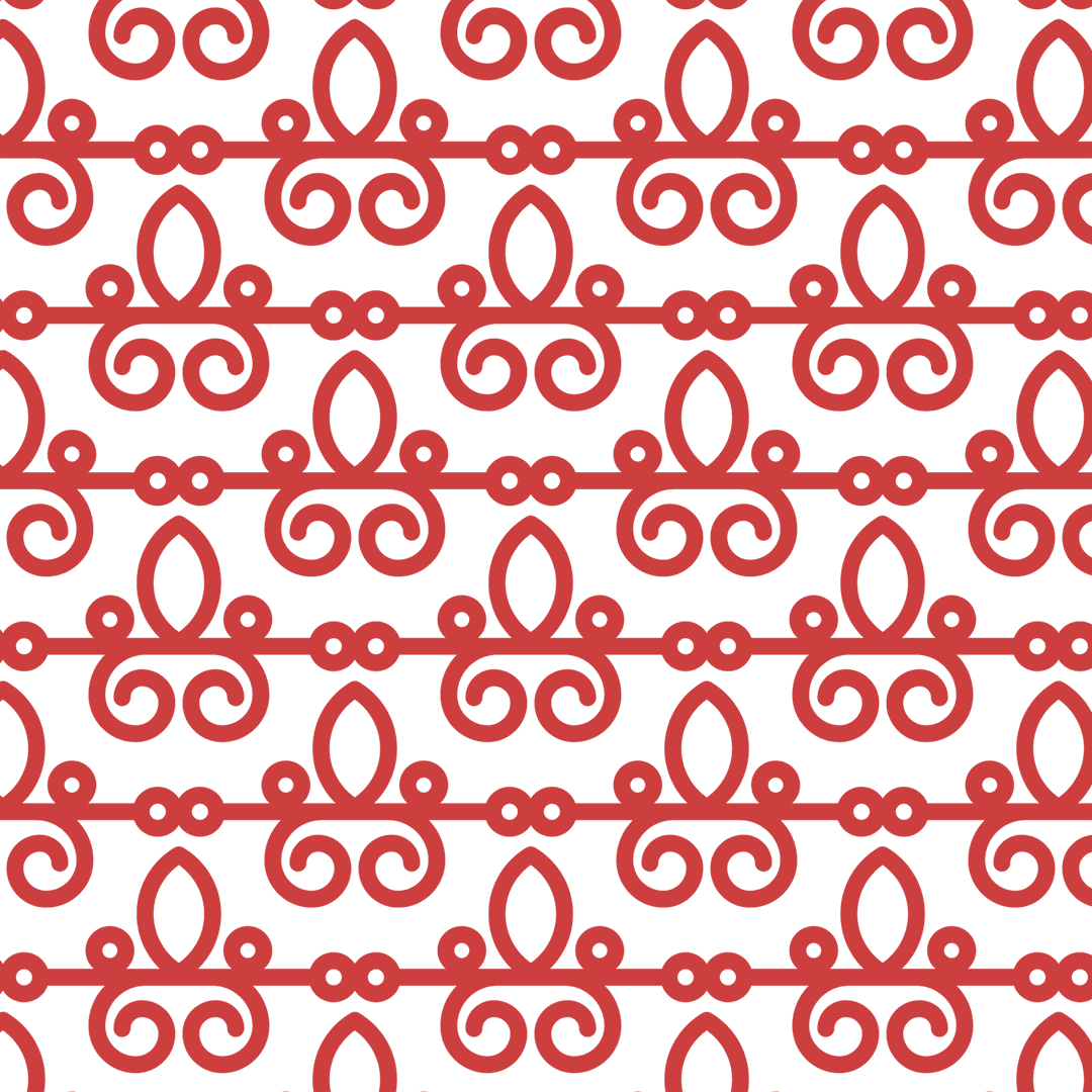 Seamless abstract red pattern on transparent background