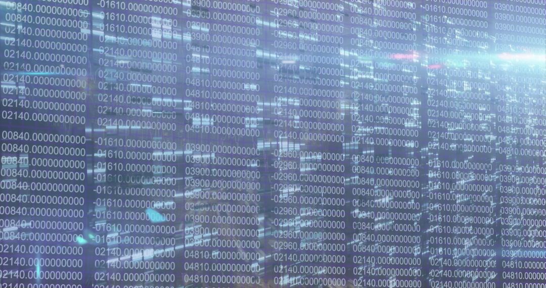 Digital Security Concept with Codes and Holographic Icons