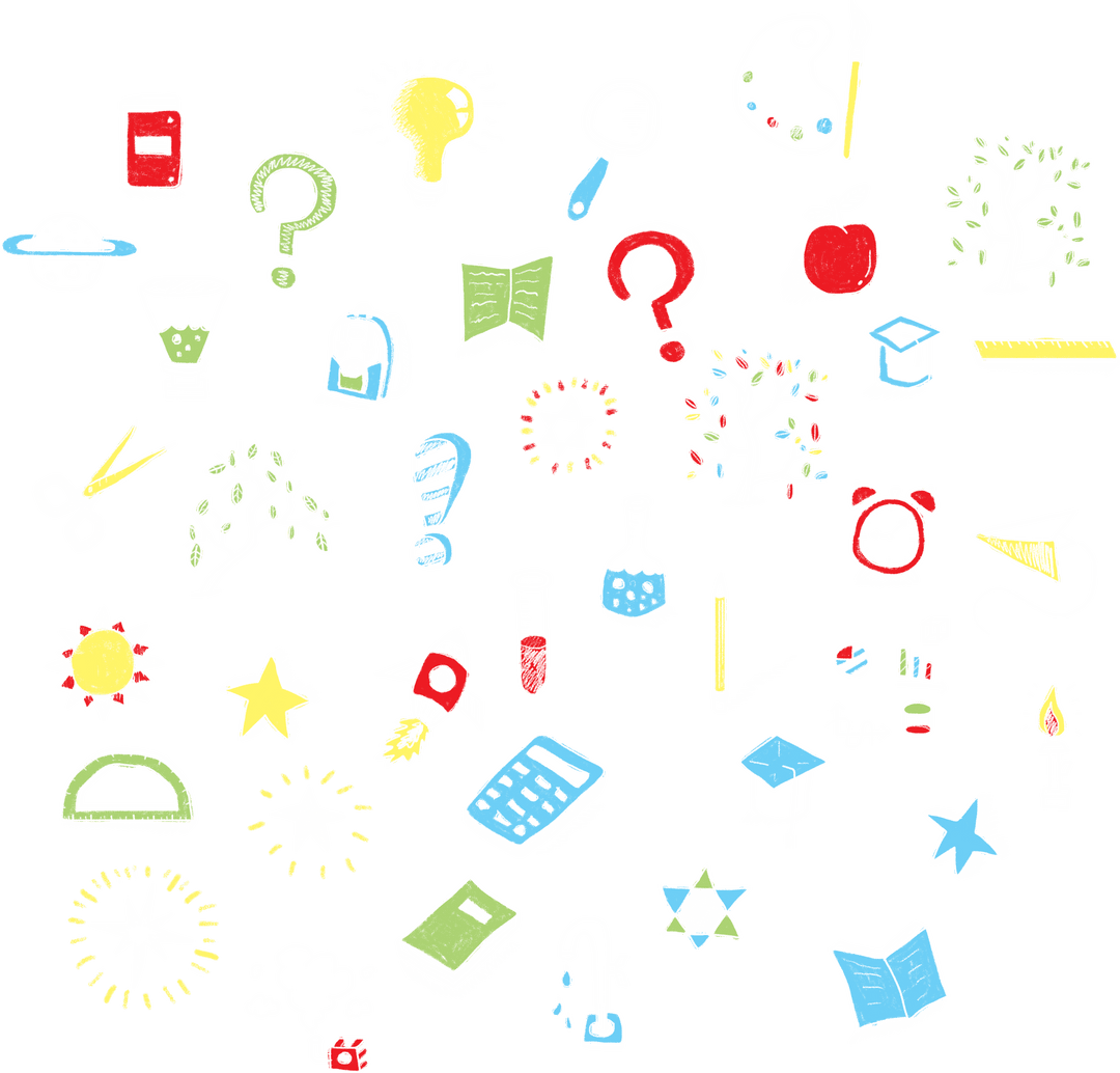 Transparent Hand-Drawn Back to School Elements Sketch