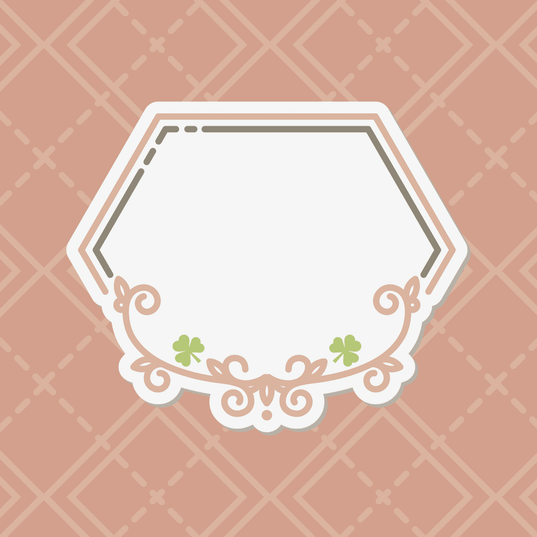 Vintage Badge with Ornaments for Transparent Background Designs