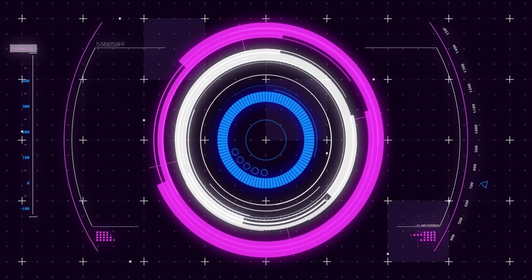 Futuristic Digital Interface with Scanning Reticle
