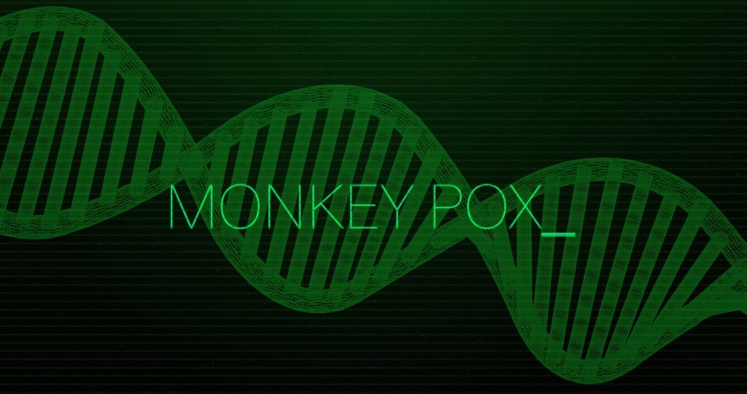 Monkeypox DNA Strand Concept with Digital Interface