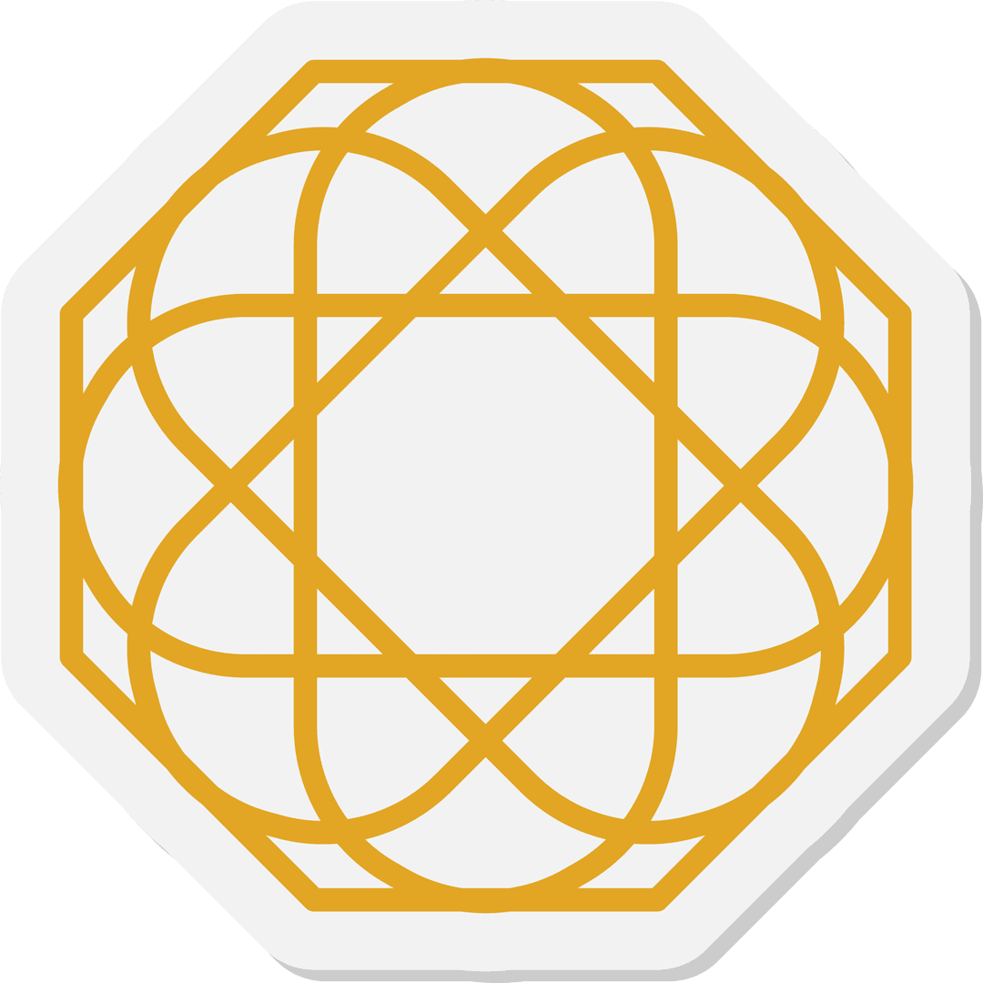 Geometric Golden Loops on Transparent Hexagon Pattern - Download Free Stock Images Pikwizard.com