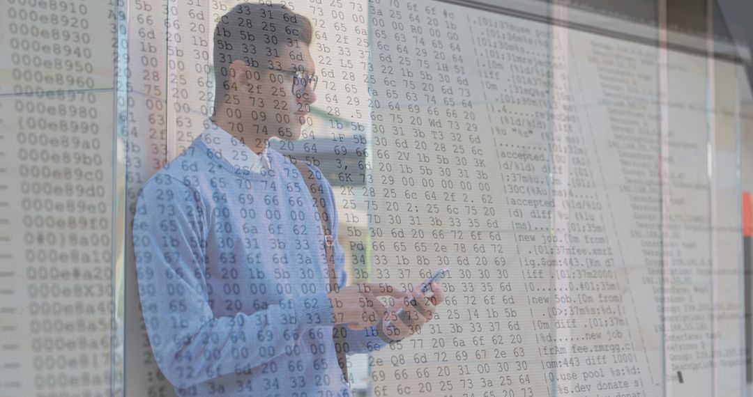 Business Professional Analyzing Digital Data Through Smart Device