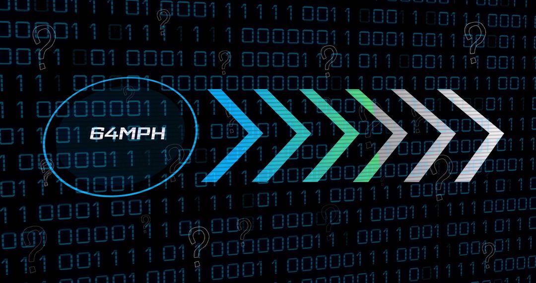 Internet Speed with Arrows and Binary Code