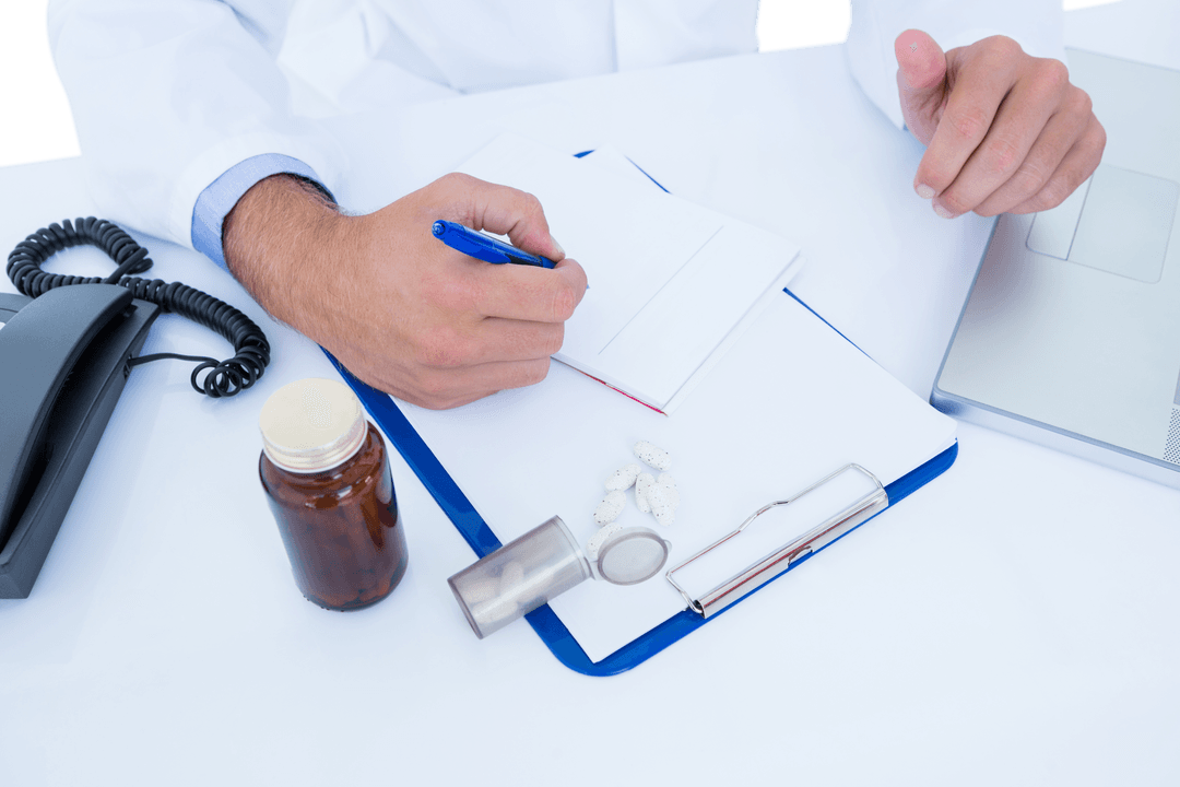 Doctor's Transparent Desk: Blank Sheet with Medical Focus