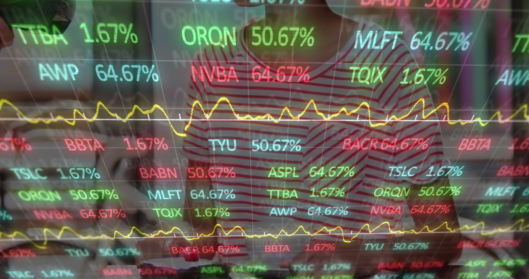 Stock Market Analysis with Data Overlay - Free Images, Stock Photos and Pictures on Pikwizard.com