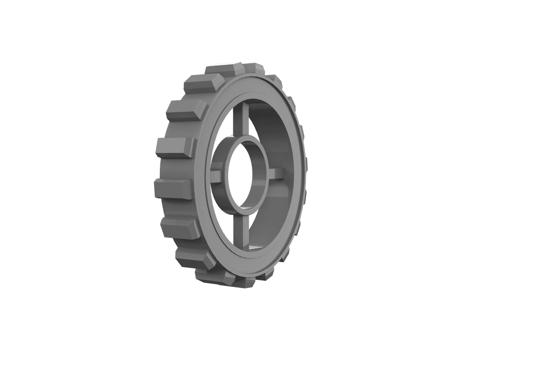 Grey Cog Illustration on Transparent Background for Industry Designs