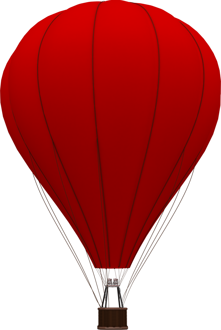 Red Passenger Hot Air Balloon Vector Illustration on Transparent Background - Download Free Stock Images Pikwizard.com