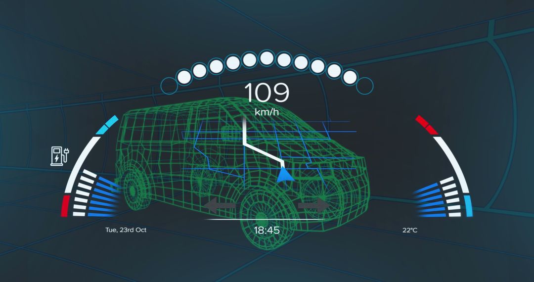 Futuristic Automotive Dashboard Interface Design
