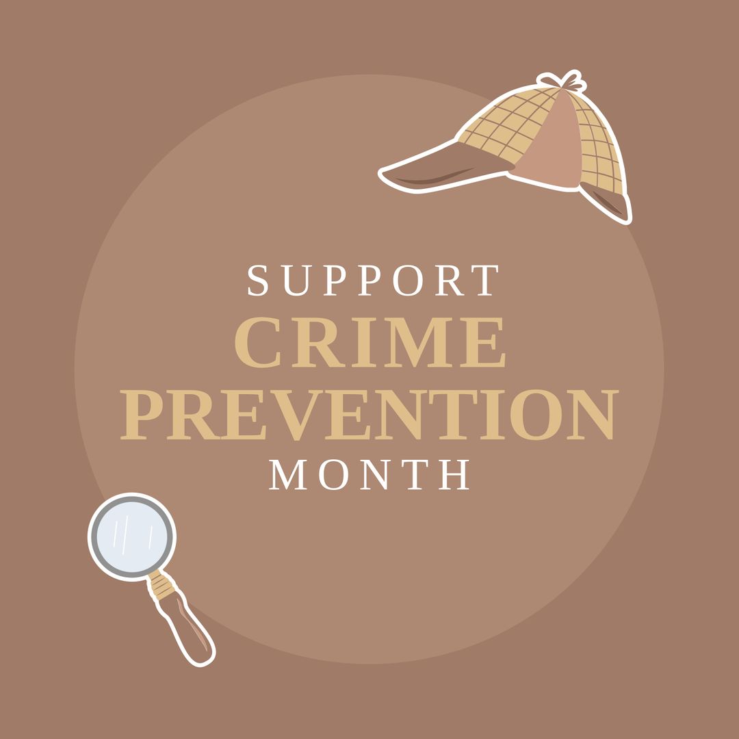 Crime Prevention Awareness Campaign Poster with Detective Elements