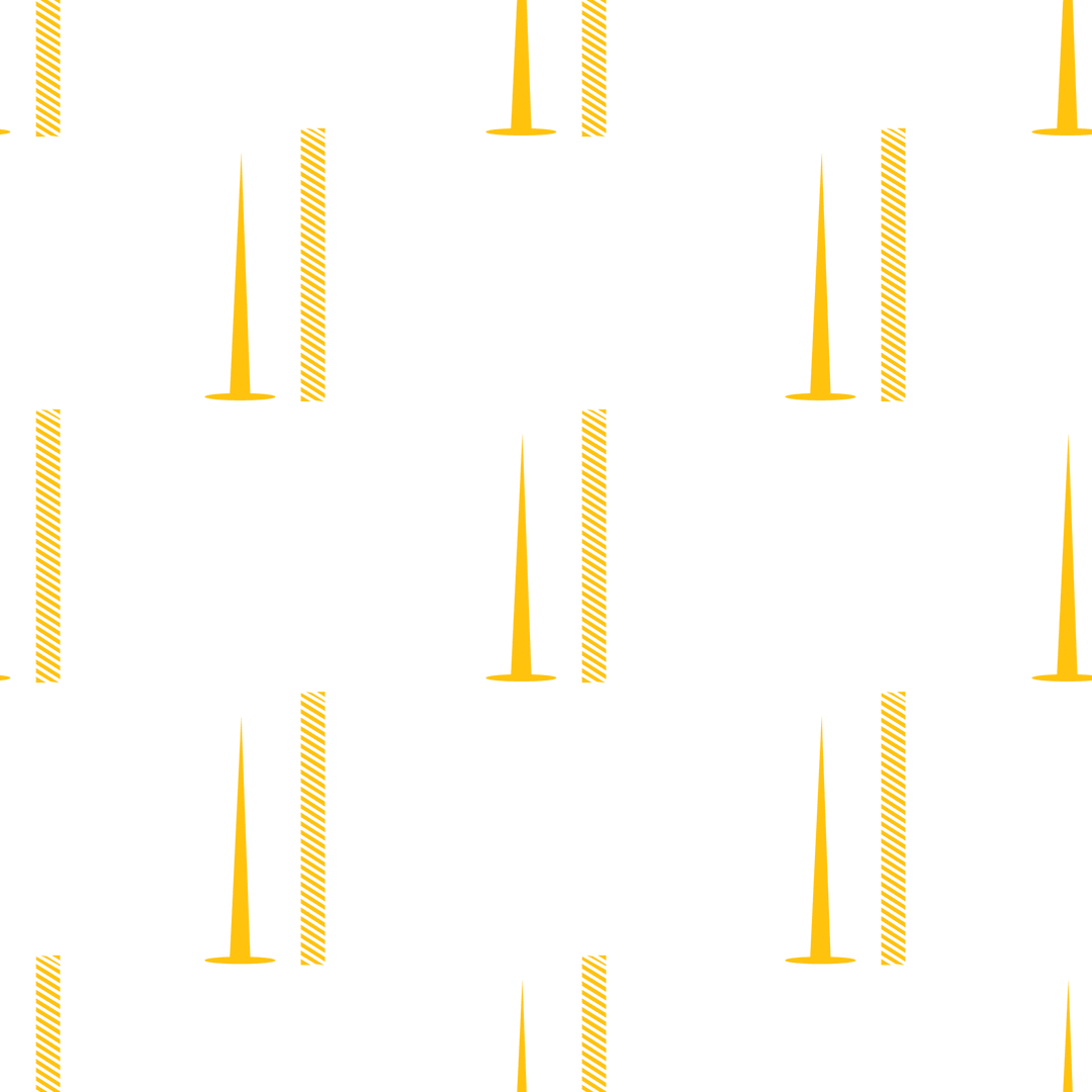 Geometric Abstract Yellow Pattern on Transparent Background