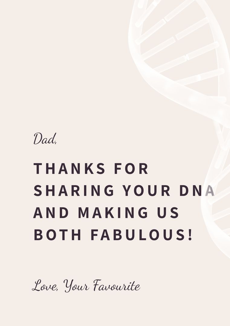 Humorous Father's Day Card for Dad with DNA Theme