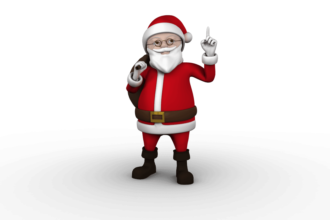 Traditional Santa Claus Illustration on Transparent Background