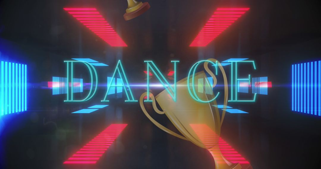 Image of dance over digital space with neon lights and shapes - Free Images, Stock Photos and Pictures on Pikwizard.com