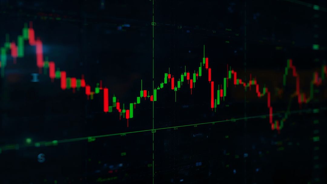 Stock Market Candlestick Chart Trading Analysis Display
