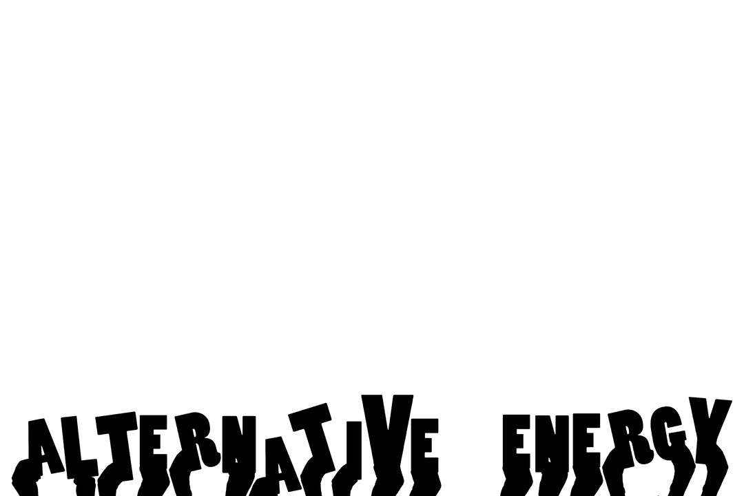 Alternative Energy Text with Transparent Background Vector Illustration