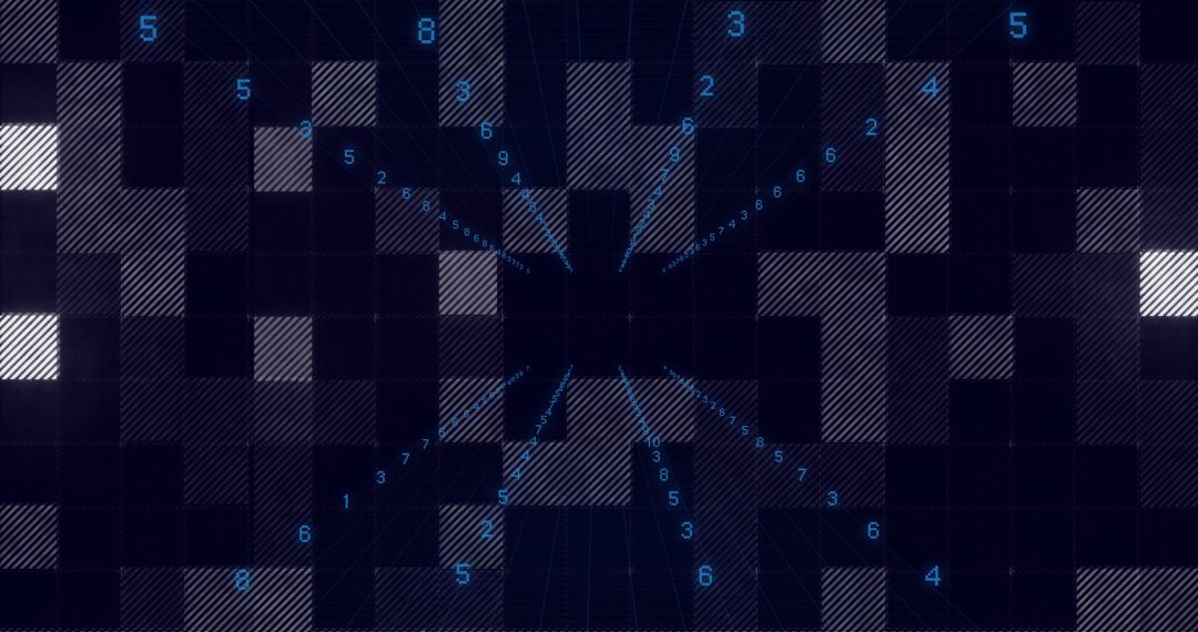 Next-gen digital grid with glowing digits for seamless connectivity