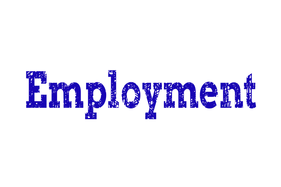 Transparent Bold Blue Employment Text Overlay - Download Free Stock Images Pikwizard.com