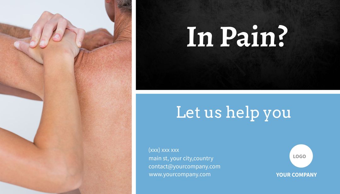 Pain Relief Solution Advertisement Template for Clinics