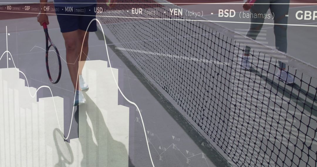 Dynamic Tennis Play with Digital Currency Overlay