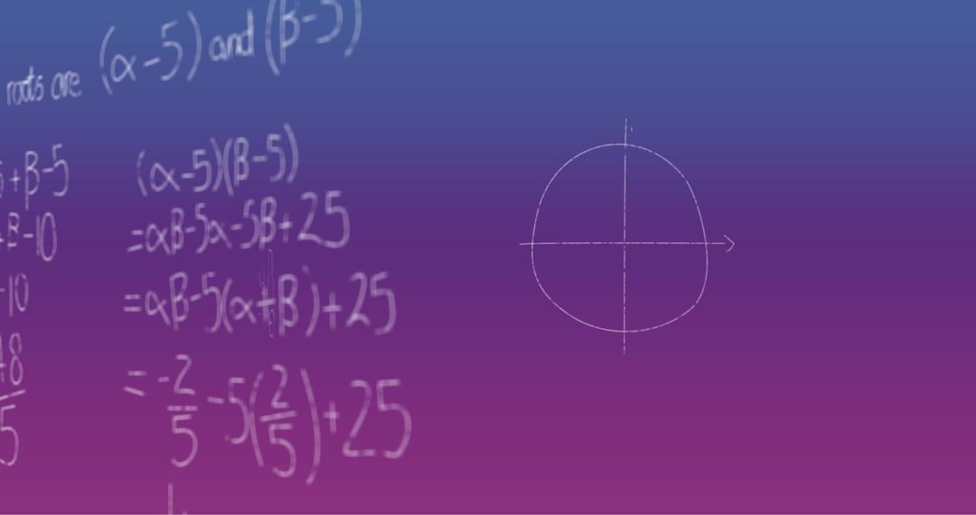 Abstract Mathematics Formulas on Gradient Background