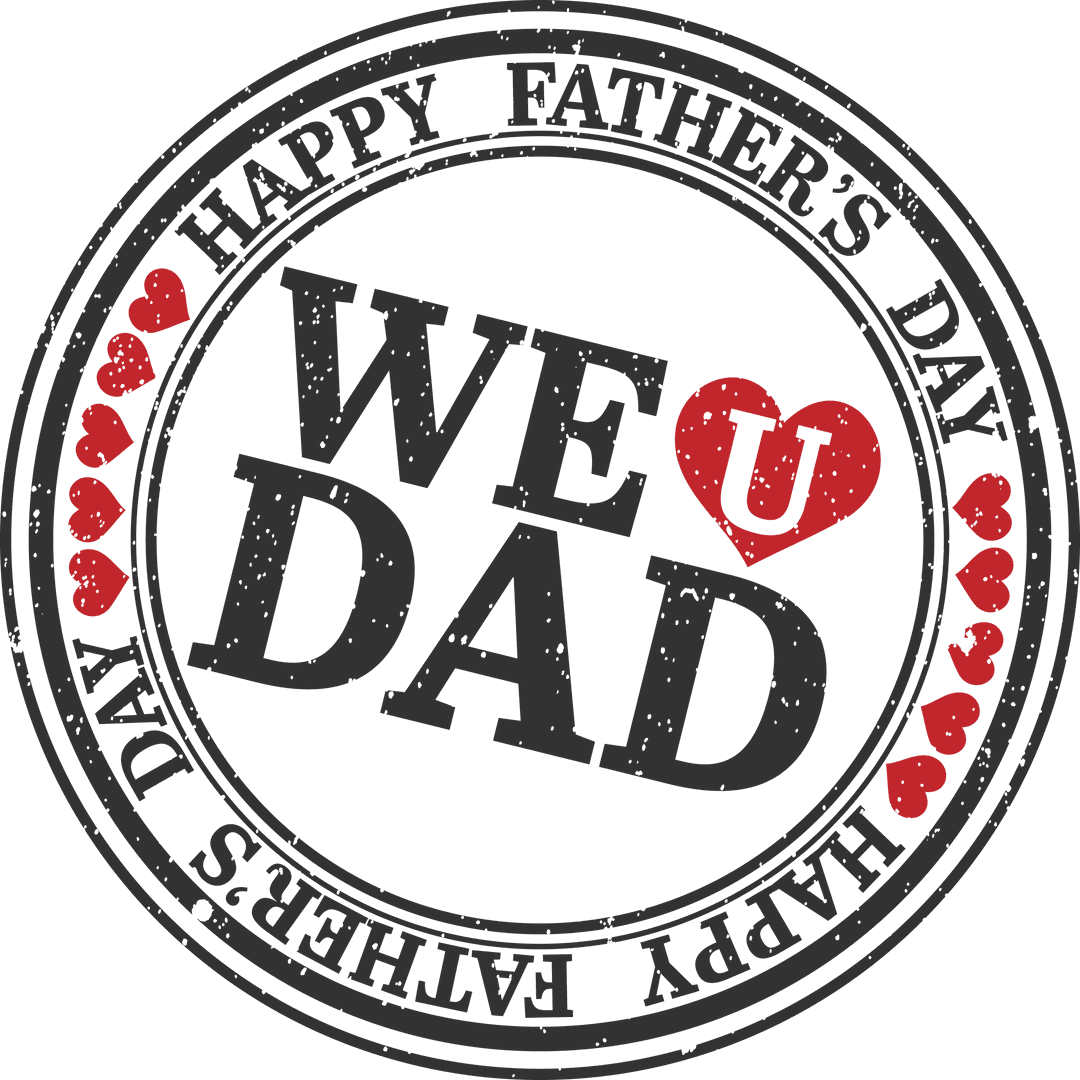 Transparent Happy Father's Day Vector Illustration for Celebration
