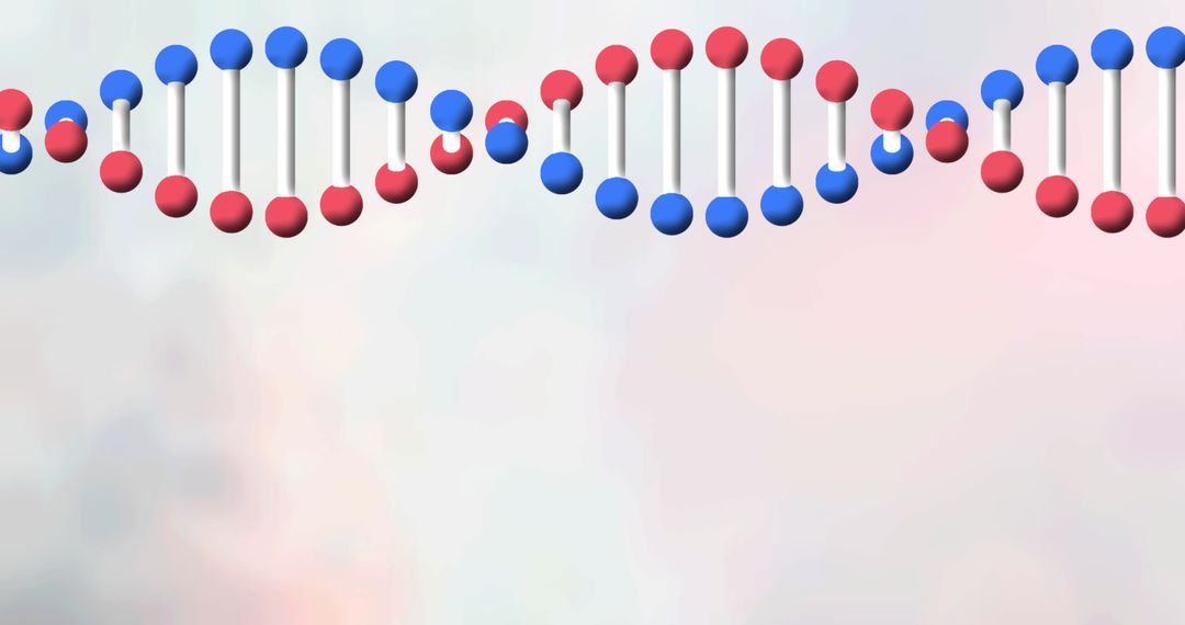 Colorful DNA Helix on Abstract Background