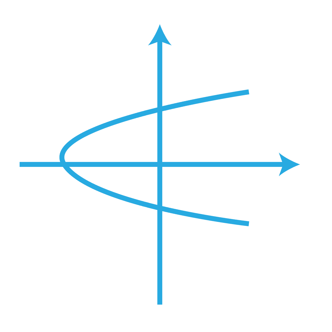 Transparent Digital Blue Function Graph with Curved Lines