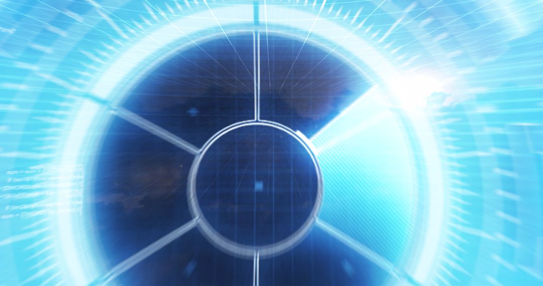 Futuristic Digital Interface with Scope Scanning Data